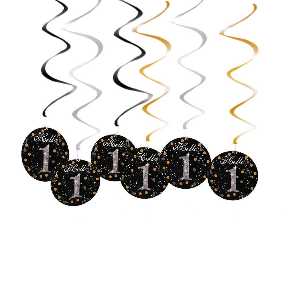 Quality Paper Premium Spiral Decorations For First Birthday Celebration And Settings Party