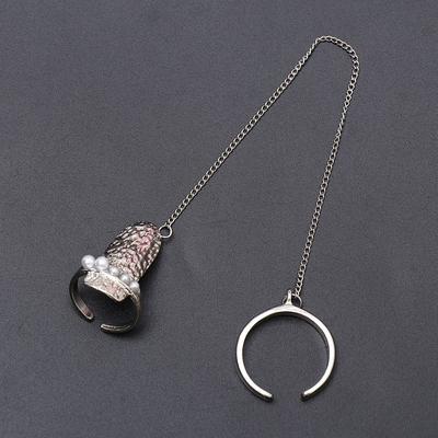 Statement Silver Color Simple Design Party Nail Ring Finger Nail Rings For Women Nail Cover