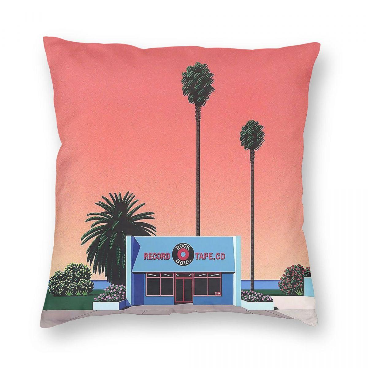 Hiroshi Nagai Rock Soul Pillowcase Polyester Linen Velvet Creative Zip Decorative Throw Pillow Case Car Cushion Case 30x30cm