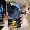 Gehärtetes Glas Handyhülle Für Galaxy S26 S21 S22 S23 S24 S25 FE Ultra Plus Serie. Mit einer verträumten Sternenhimmel-Illustration.