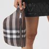 Burberry Borsa a tracolla pettorale in tela ecologica a quadri scuri da uomo Marrone Noce Scuro 80365591