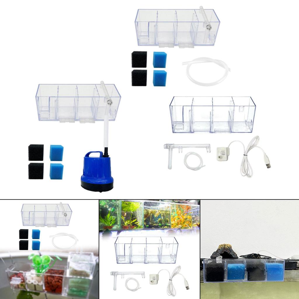 Aquarium Filter Box Water Purifier Aquarium Accessories Increase Waterfall Easy