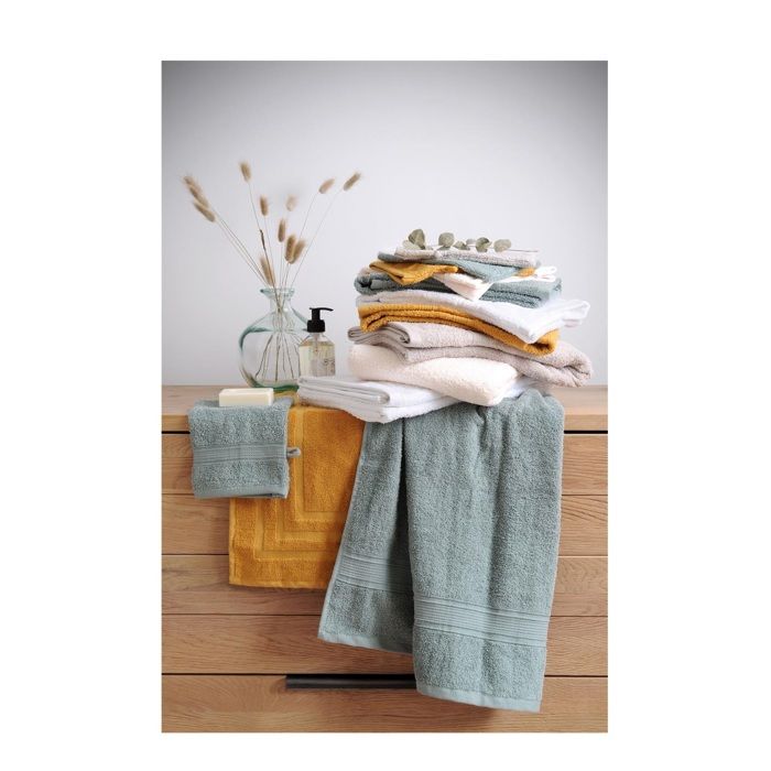 Serviette de toilette - Laguna - 70 x 140 cm - 100% coton GOTS - Bleu uni