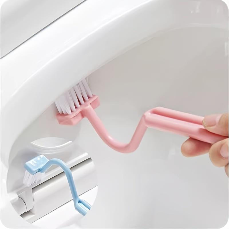 Toilet Brush with Extended Handle, V-Shape Plastic Dead End Cleaning Brush for Bathroom And Outdoor Use