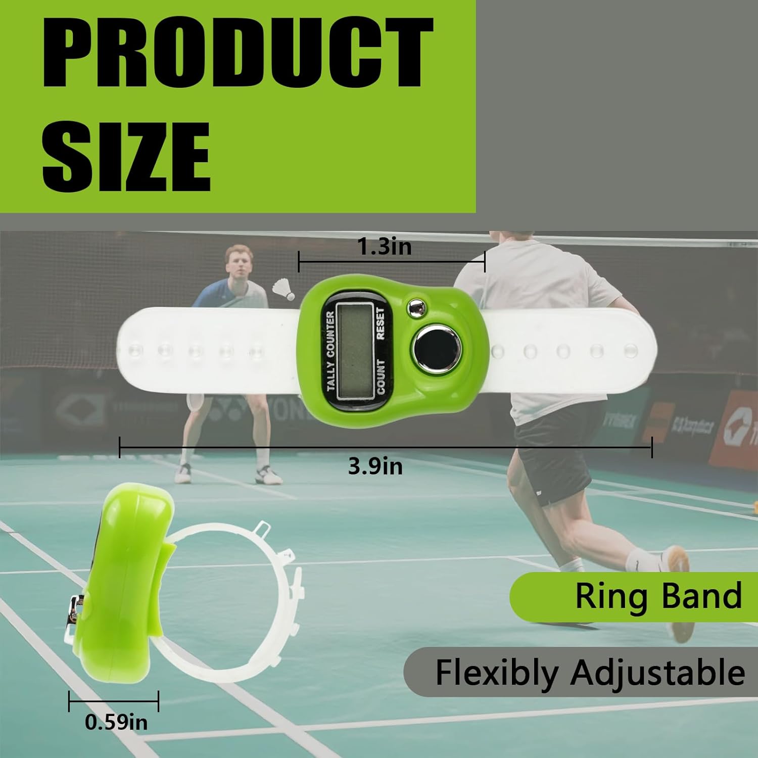 4 PCS Electronic Finger Counter, 5 Digit Number and LCD Electronic Digital Display, Resettable Hand Tally, Counting for Golf, Goods Counting, Lap,