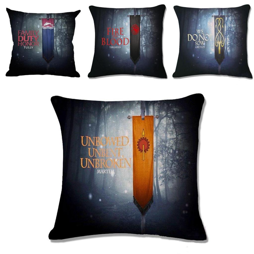 Game Of Thrones Inspired Decorative Throw Pillow Cover Featuring Unique Family Crests For Stylish Living Room Decor