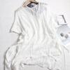 V-neck Hollow Out Swimsuit Cover Up Oversized Beach Wear Leisure Knitted Bikini Cover Up  Pool