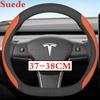36-38 CM Potah volantu z semišové kůže pro Tesla Model 3 Y S X      2024 2025 2026 Příslušenství