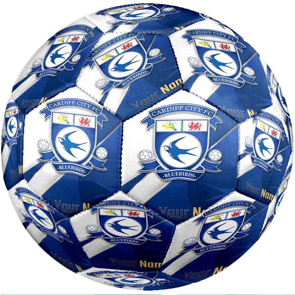 Cardiff City Fashion Size 5 Football Wearproof Non‑Slip Soccer Ball For Sports Training Entertainment Use