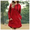 Oversize Sweatshirt Women,Women Long Length Loose Casual Solid Drawstring Hoodie Pullover With Big Pocket