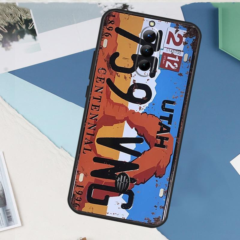 Retro Vintage License Case For ZTE Nubia Red Magic 8S 9S 10S 10 9 8 11 Pro Plus 6 7 6S 7S Pro 5G 6R 10 Air Cover