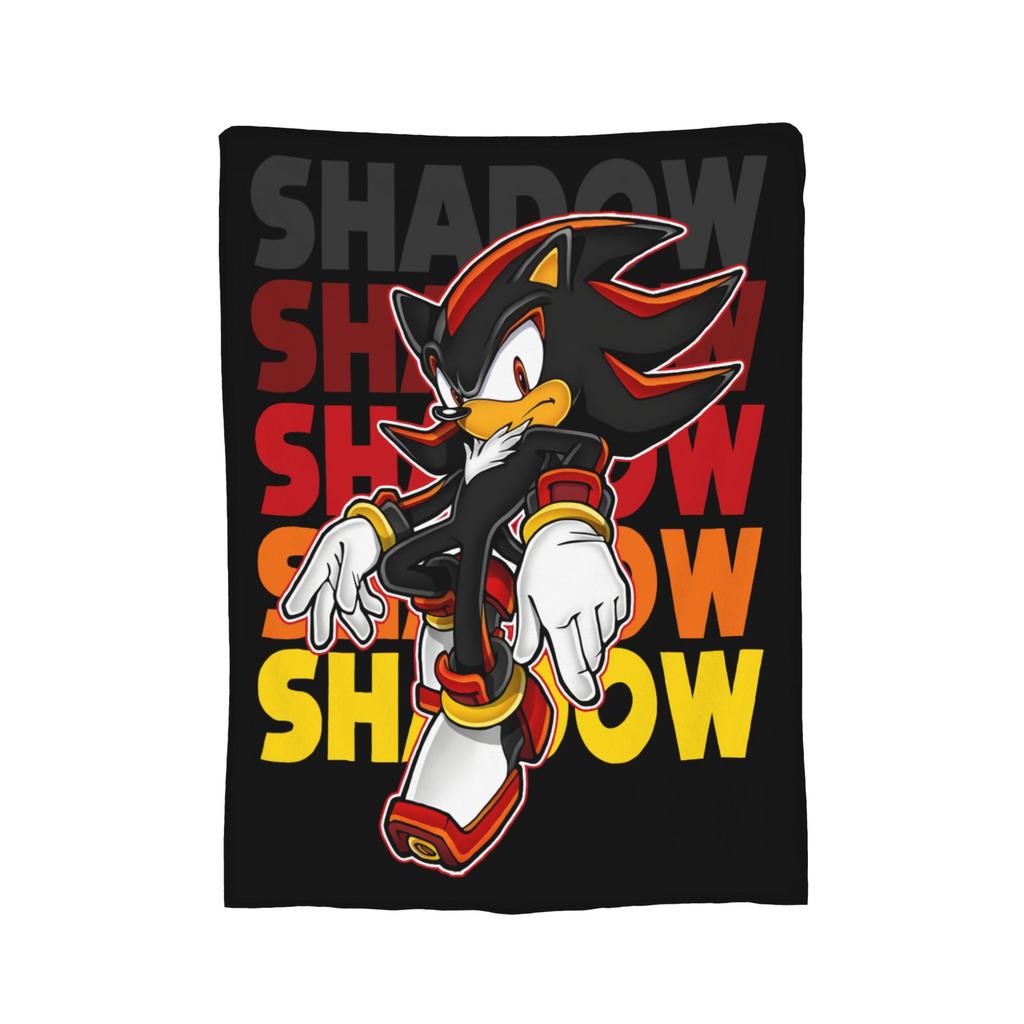 Shadow The Hedgehog Blankets Fleece Print   Multifunction Lightweight Throw Blanket for Sofa Outdoor Bedspreads