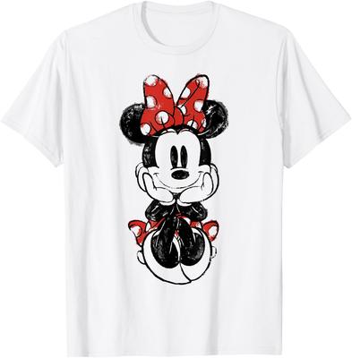 Fashion Mickey and Friends Minnie Mouse Doodle T-Shirt S-4XL Unisex