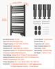 VEVOR Heated Towel Warmer Rack for Bathroom Electric Wall Mounted 12 Bars, Aluminum Alloy Towel Warmer, Overheat Protection