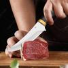 Stainless Steel Fruit Knife Mongolian Meat Cleaver Pocket Knife Multifunctional BBQ Meat Cutting Boning Knife with Knife Sheath