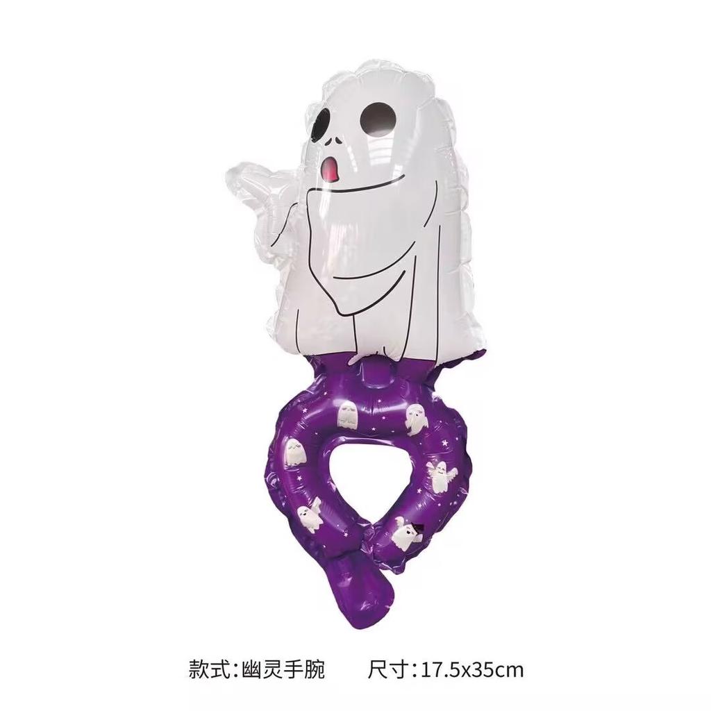 Halloween New Special-Shaped Medium Stick Baton Pumpkin Ghost Spider Holding Aluminum Film Funny Party Balloon