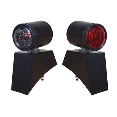 2x Side Indicator Lamp Flasher Light Mudguard Style Assembly with 12v Bulbs and Brackets Massey Ferguson IHC Nuffield Tractor