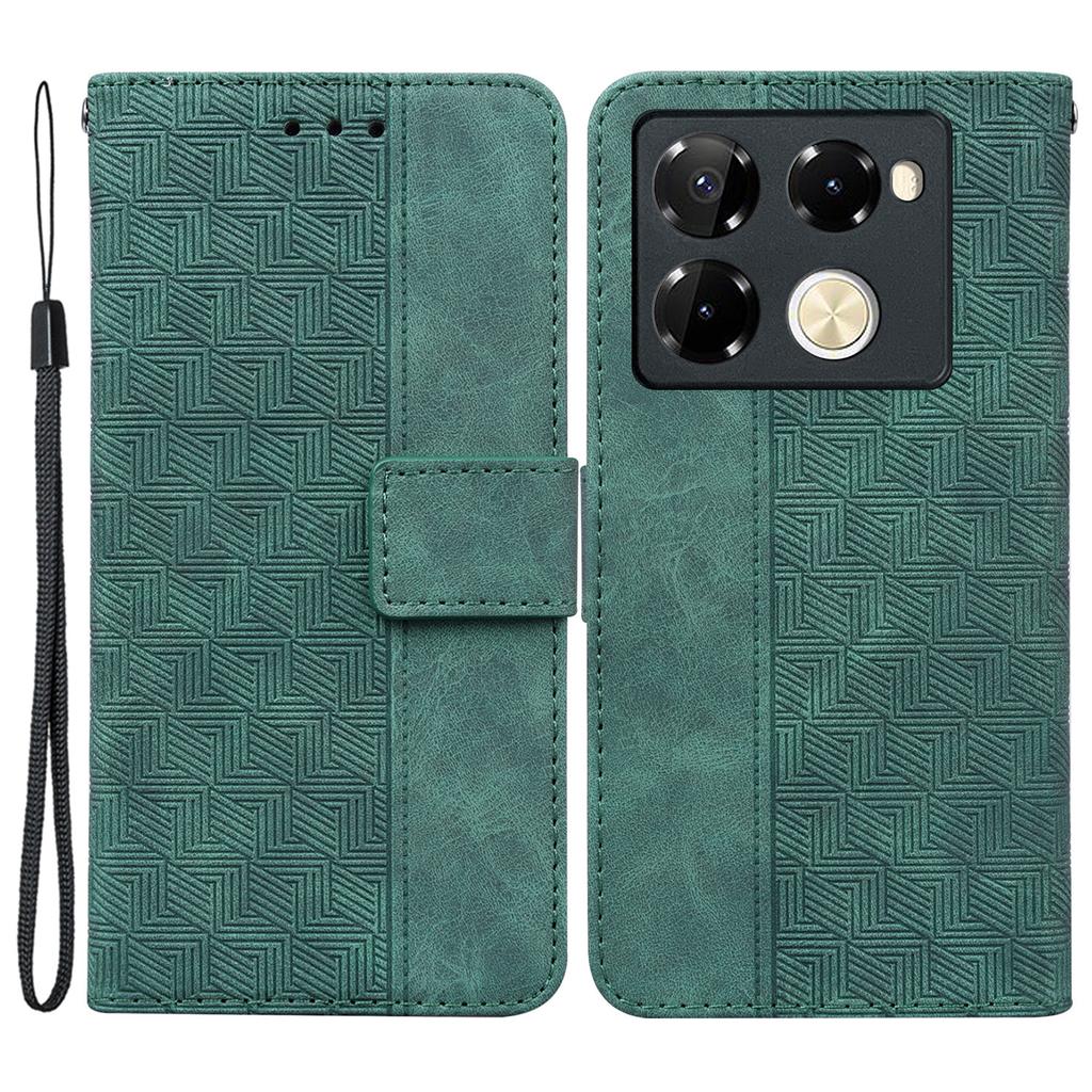 For Infinix Note 40 Pro+/Infinix Note 40 Pro 5G Case Geometry Pattern Leather Wallet Flip Phone Cover