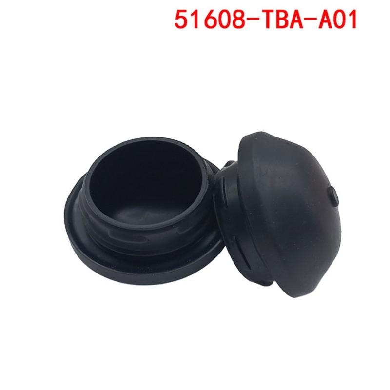 Rubber Front Shock Dust Cap Tower Top Nut Area Cover 51608-TBA-A01 for Routine Suspension Service, Press-Fit Repair Cover, Black Single Cap for Front