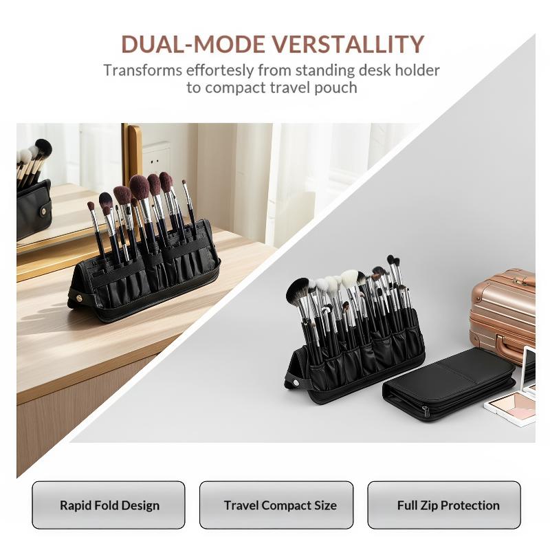 29/14 Holes Foldable Makeup Brush Bag Women Large Capacity Pouch Tools Organizer Travel Powder Cosmetic Toiletry Case Holder