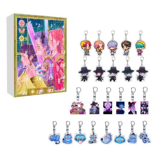 Advent Calendar 2025 24 Days Christmas Countdown Calendar with 24 Keychain Toys Gifts for Kids Adult Teens