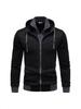2025 Men's Hooded Zipper Sweatshirt: Thick Solid Color Casual Jacket for Spring/Autumn Fashion