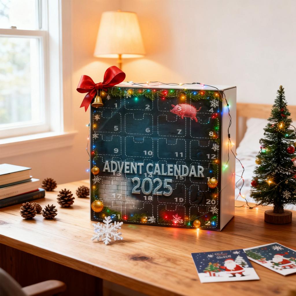 2D Adventní kalendář obsahuje 24 adventních kalendářů, odpočítávací kalendář a překvapivé sběratelské předměty.