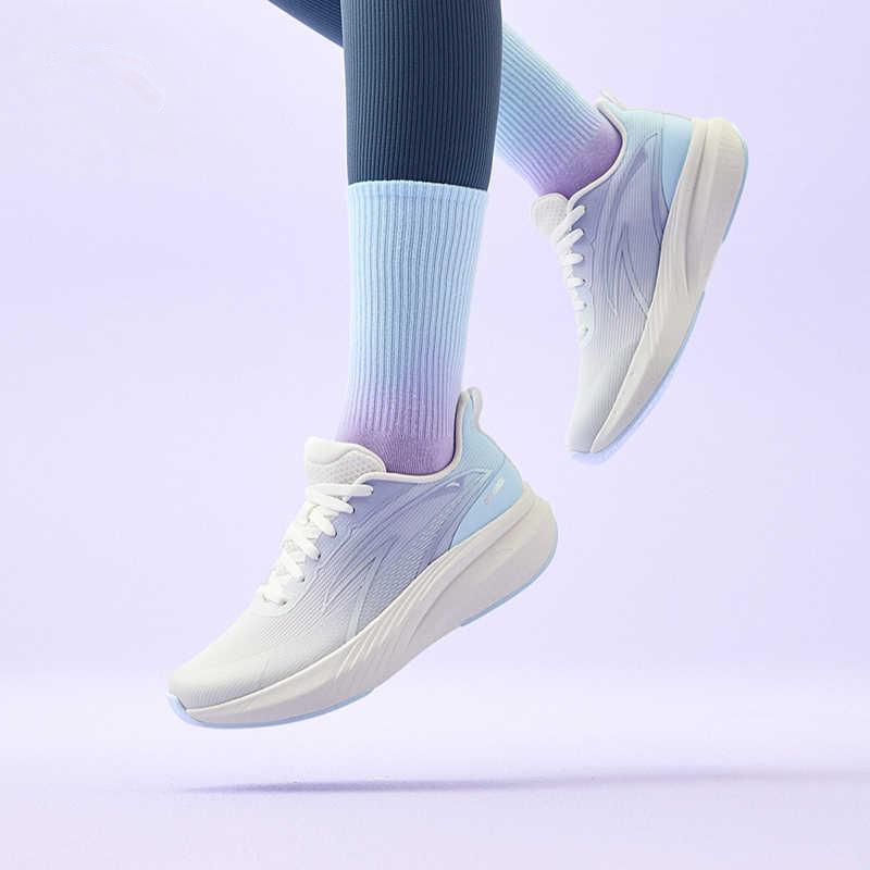 Anta Cloud Trail Comfortable Trendy Shock Absorbing Non-Slip Supportive Low-Top Casual Running Shoes Women Sneaker White Purple Blue 122515522-1