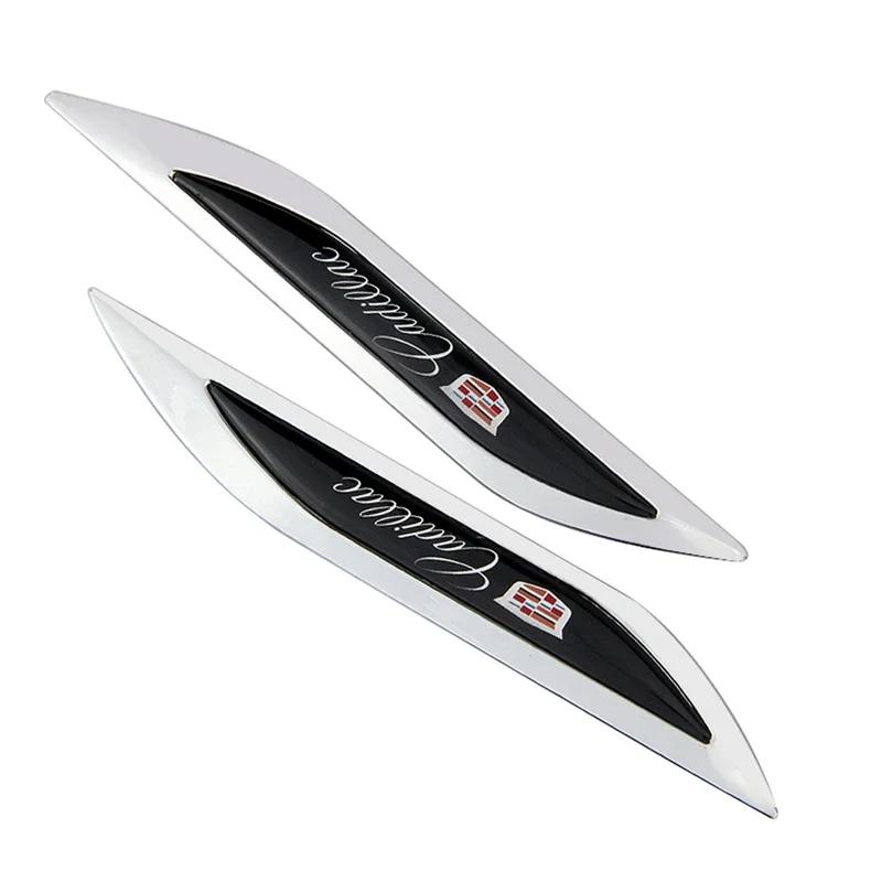 Cuwklz1 Metal Side Stickers Badge Decals For Cadillac Escalade CTS CT5 XT5 XTS ATS SRX Deville Tiburon Exterior Modification Accessories
