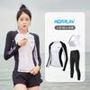 Unisex UV Protection Rash Guard Set Long Sleeve Top Pants Snorkeling Surfing Swimming Diving