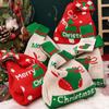 1Pc Santa Claus Knitted Tote Bag - Christmas Knot Wrist Handbag, Reusable Storage Bag for Candy Gift Packaging & Shopping