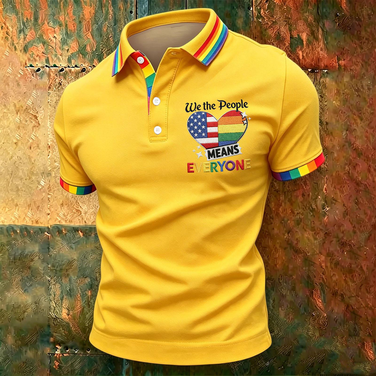 

Men s Casual Color-Block Striped Short-Sleeve Shirt XL жовтий