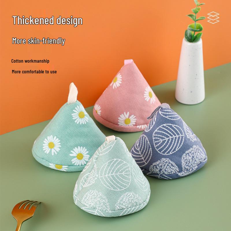 Japanese Triangle Anti-Scald Pot Lid Handle & Ear Covers - Heat Insulation Gloves for Cast Iron Cookware