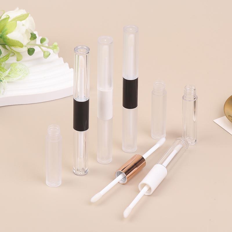 Double Head Clear Empty Mascara Tube With Wand Diy Eyeliner Tube Lip Gloss Bottle Packaging Eyelash Cosmetic Container Bottle