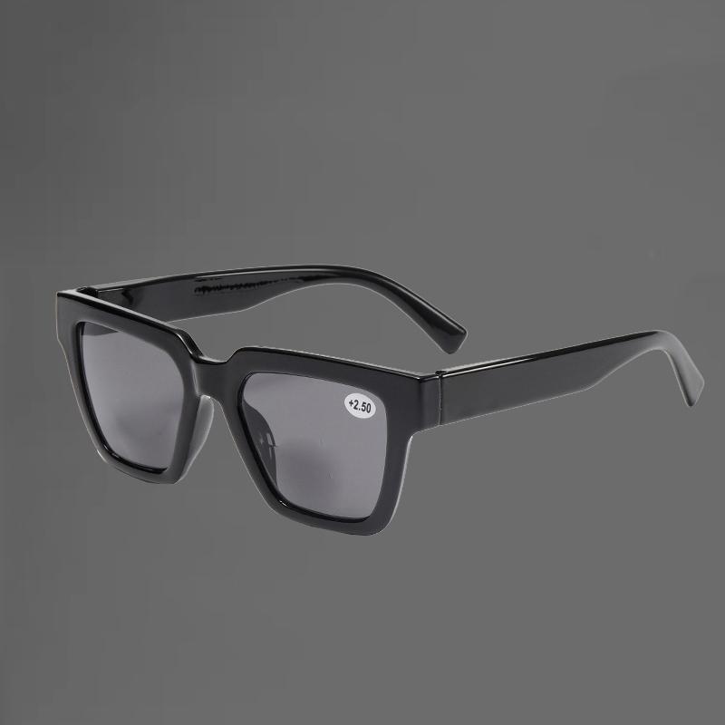 Avrupa ve Amerika Güneş Okuma Gözlükleri Erkekler ve Kadınlar İçin Gölge Güneş Gözlükleri Presbiyopik Kare Gözlükler 0 +1.0+1.5+2.0+2.5+3.0+3.5+4.0