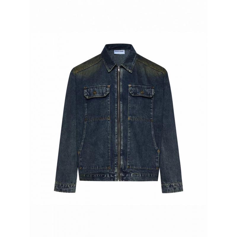 Men's Retro High Street Washed Denim Workwear Jacket