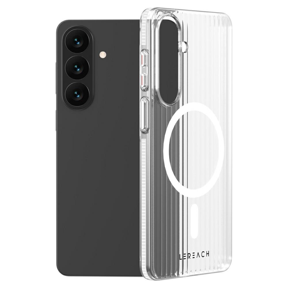 LEREACH TOC Serie für Samsung Galaxy S26+ Magnetische Hülle Fließendes Gitter PC Handyhülle