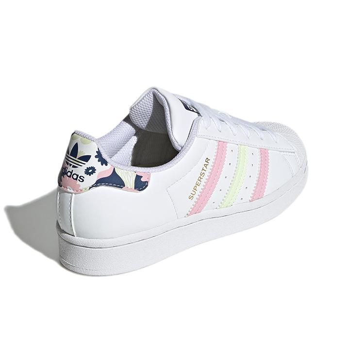 adidas Originals SUPERSTAR J Cuero Sintético Resistente a la Abrasión Resistente a la Abrasión Caña Baja Zapatillas de Skateboarding para Niños GY3330