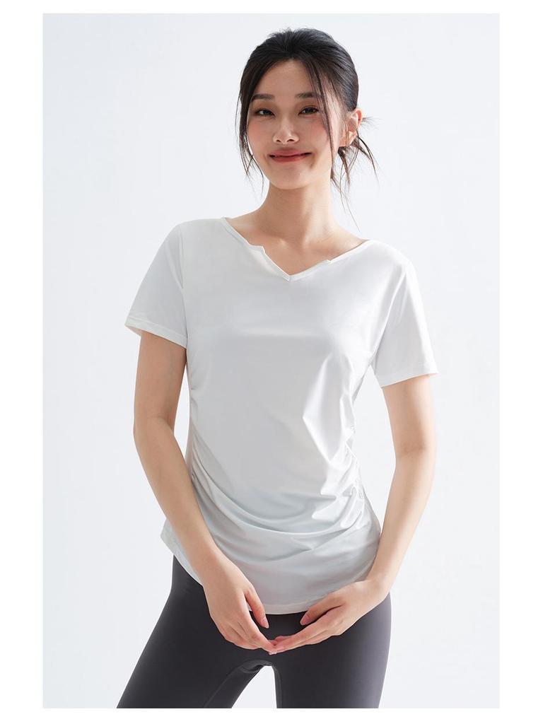 Women's Plus Size Quick Dry Yoga & Fitness Short Sleeve T-shirt, Running & Training Casual Top for Summer