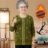 New Zipper Coat for Middle-aged and Elderly People In Autumn and Winter, Grandma's Western-style Jacquard Coat and Mom's Autumn Knitted Cardigan.