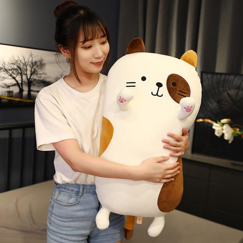 Cat Plush Cartoon Toy Cute Girl Bed Sleep Leg Clamping Doll Cushion Holiday Gift