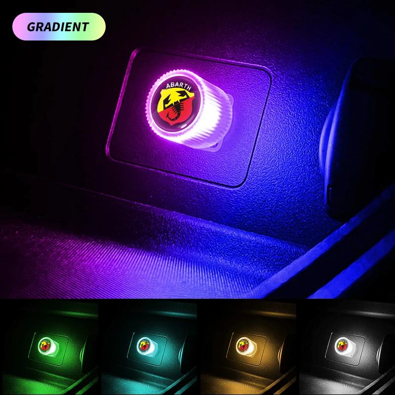 Car Mini USB LED Atmosphere Lights Decorative Lamp Car Ambient Light Neon For Fiat Abarth 595 Abarth 500 Abarth 124 Spider Svkjb33