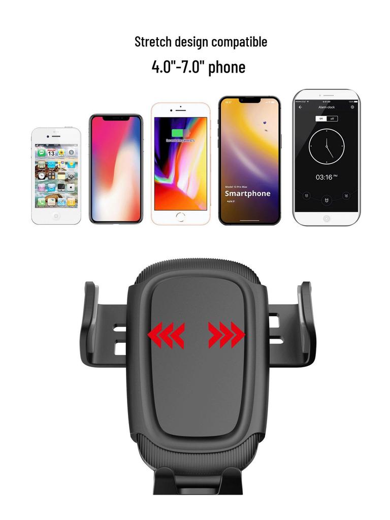 Universal Car Phone Holder with Suction Cup for Windshield & Dashboard