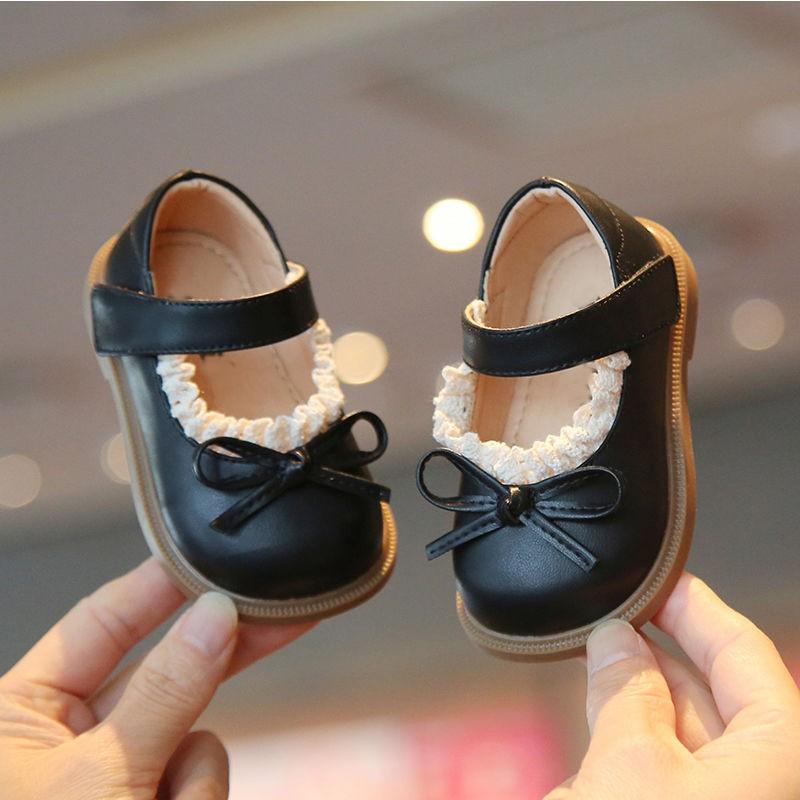 

Туфли для девочек-малышек, осенние новые детские туфли-бини на мягкой подошве, туфли принцессы с бантом для девочки, одинарные туфли для маленькой девочки 19 inner length about 14CM чёрный