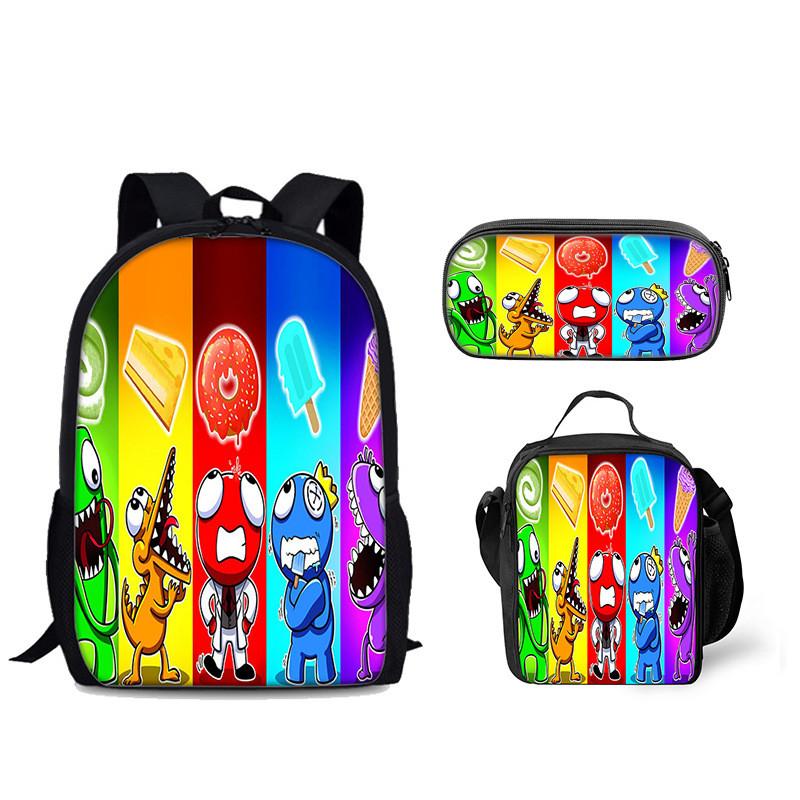 Regenbogen Freunde Rucksack Mit Kühlakku Brotdose Und Federmäppchen Für Den Täglichen Gebrauch
