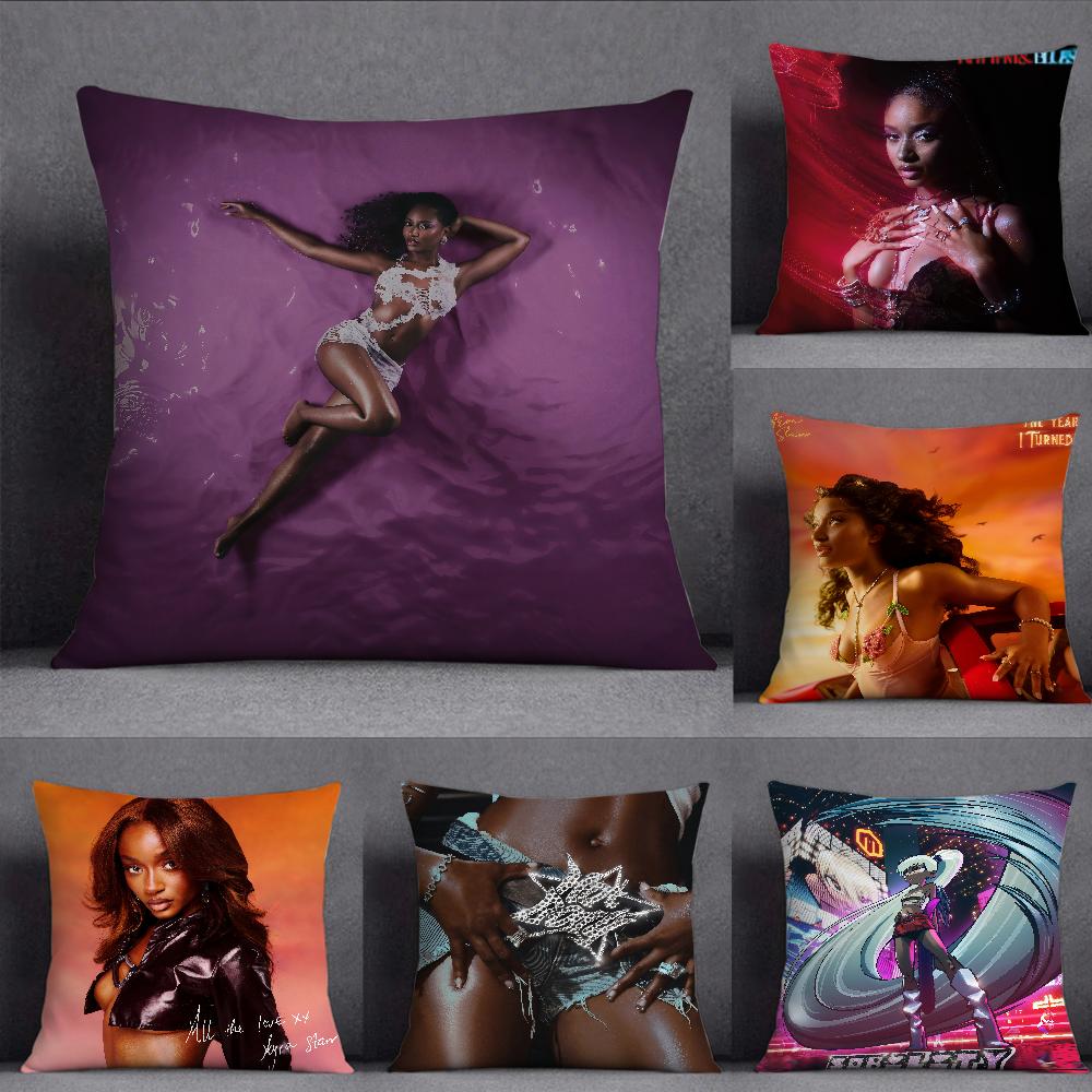 SInger AAyra SStarr Pillow Case Square DoubleSided Printing Sofa Cushion Cover Pillowcase Bedroom Bedside