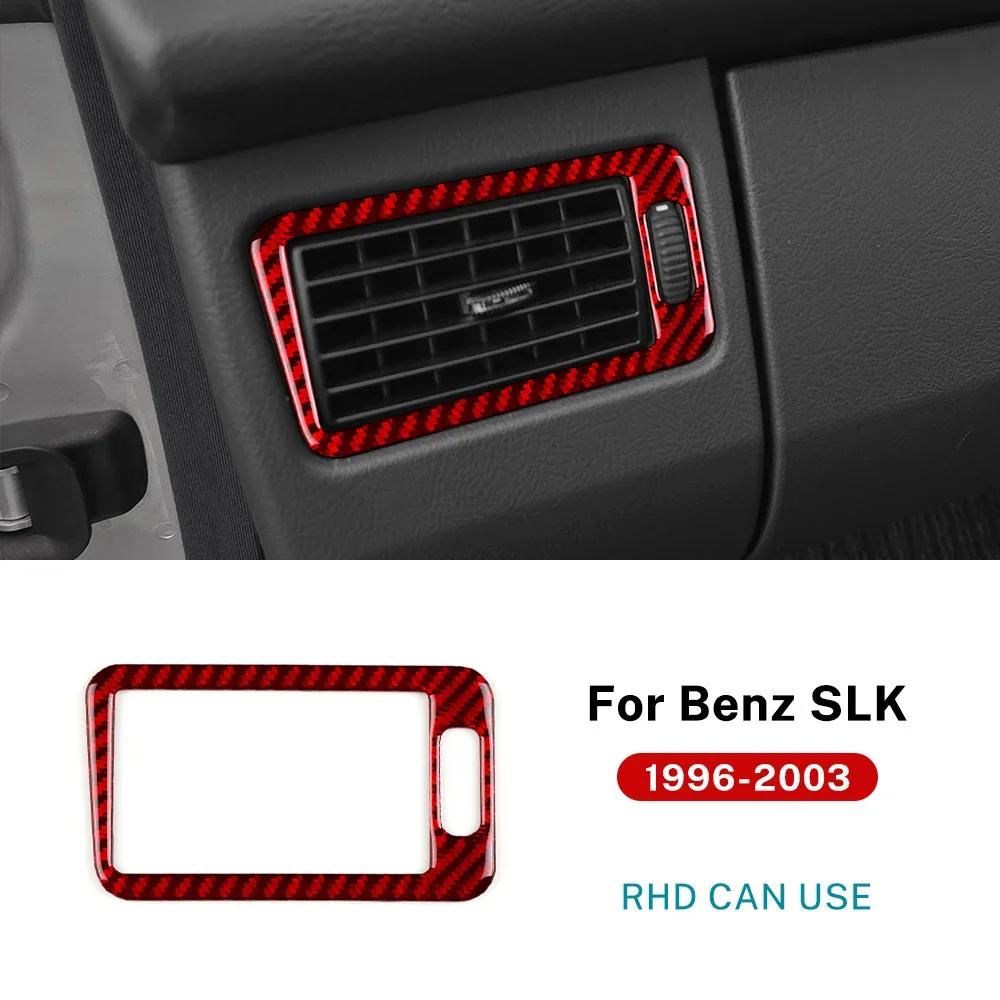 Voor Mercedes Benz SLK R170 1996 1997 1998 1999 2000 2001 2002 2003 Echte Zachte Koolstofvezel Passagiers Luchtuitlaat Frame Trim Sticker