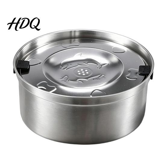 No Wet Mouth Dog Water Bowl 1.2/3.2L Stainless Steel Bowl No-Spill Slow Drinking Stable Base Pet Anti-Splash Non-Slip Dispenser for Small Medium