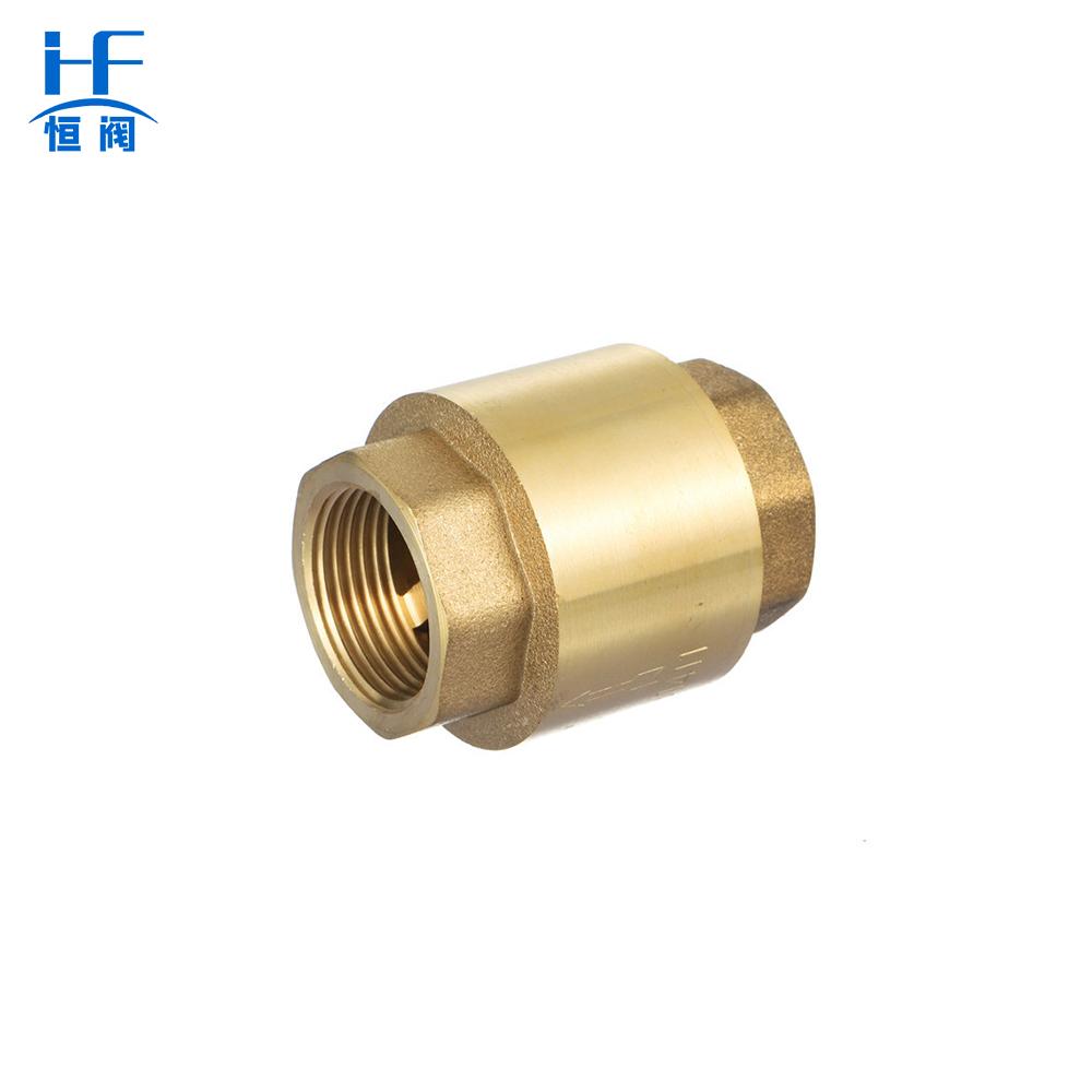 Thread Brass Vertical Spring Check Valve Spring Loaded Check ValveCopper Check Valves for Compressors