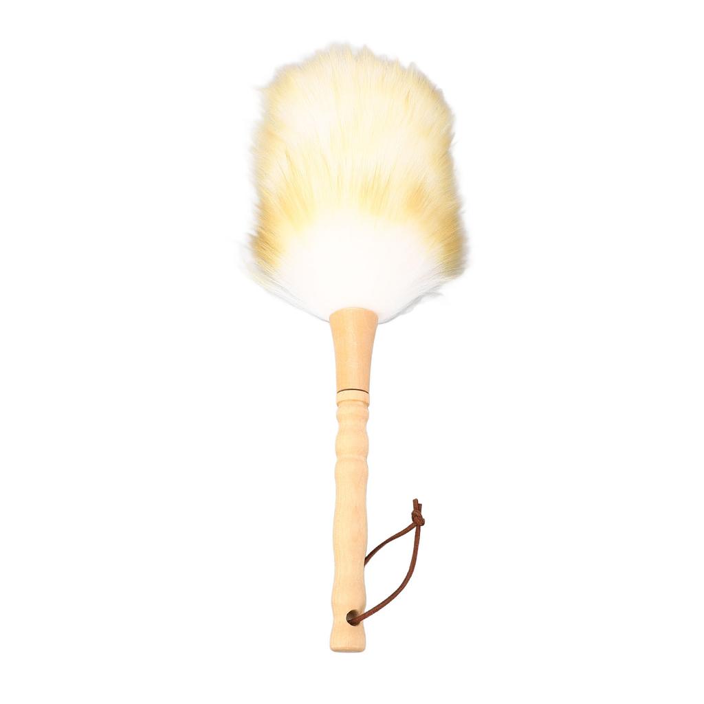 Reinigungsbürste Staubwedel Multifunktional Holzgriff Lammwolle Staubwedel für Jalousien Tisch Klavier Lang